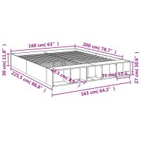 vidaXL Sängram vit 160x200 cm konstruerat trä - Bild 10