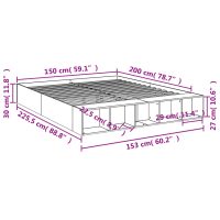 vidaXL Sängram vit 150x200 cm konstruerat trä - Bild 10