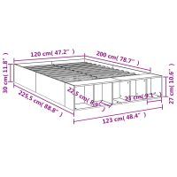 vidaXL Sängram svart 120x200 cm konstruerat trä - Bild 10