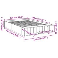 vidaXL Sängram vit 120x190 cm konstruerat trä - Bild 10