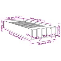 vidaXL Sängram vit 100x200 cm konstruerad trä - Bild 10