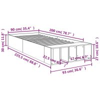 vidaXL Sängram vit 90x200 cm konstruerat trä - Bild 10