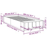 vidaXL Sängram sonoma-ek 90x200 cm konstruerad trä - Bild 10