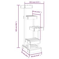 vidaXL Kattmöbel vaxbrun 45,5x49x103 cm massiv furu - Bild 9