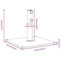 vidaXL Parasollfot för Ø32/38/48 mm stolpar 17 kg fyrkantigt - Bild 9