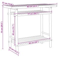 vidaXL Konsolbord 90x37x75 cm bambu - Bild 7