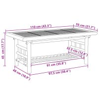 vidaXL Soffbord 110x55x45 cm bambu - Bild 7