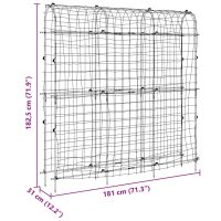 vidaXL Trädgårdsspaljé för klätterväxter U-formad 181x31x182,5 cm stål - Bild 9