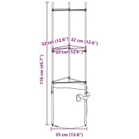 vidaXL Tomatbur med växtpåse 2 st 116 cm stål och PP - Bild 10