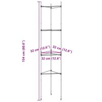 vidaXL Tomatbur 2 st 154 cm stål och PP - Bild 11