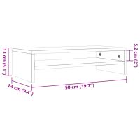 vidaXL Skärmställ vaxbrun 50x24x13 cm massiv furu - Bild 9