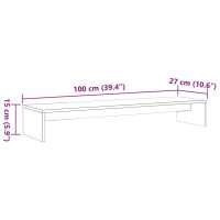 vidaXL Skärmställ vaxbrun 100x27x15 cm massiv furu - Bild 8