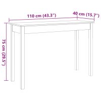 vidaXL Konsolbord vaxbrun 110x40x75 cm massiv furu - Bild 9