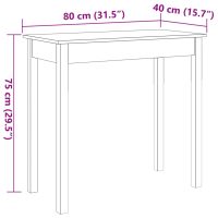 vidaXL Konsolbord vaxbrun 80x40x75 cm massiv furu - Bild 9