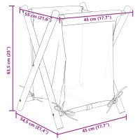 vidaXL Tvättkorg gräddvit 45x55x63,5 cm bambu - Bild 9