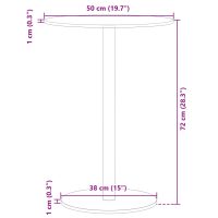 vidaXL Trädgårdsbord rund svart Ø50x72 cm stål - Bild 7