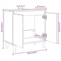 vidaXL Tvättställsskåp sonoma-ek 58x33x60 cm konstruerat trä - Bild 10