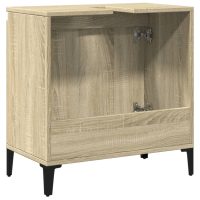 vidaXL Tvättställsskåp sonoma-ek 58x33x60 cm konstruerat trä - Bild 6