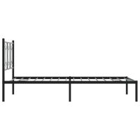 vidaXL Sängram med huvudgavel metall svart 107x203 cm - Bild 5