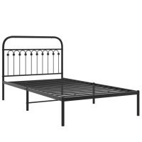 vidaXL Sängram med huvudgavel metall svart 107x203 cm - Bild 2