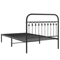 vidaXL Sängram med huvudgavel metall svart 107x203 cm - Bild 6