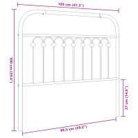 vidaXL Huvudgavel metall svart 100 cm - Bild 6