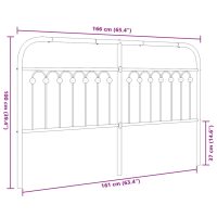 vidaXL Huvudgavel metall svart 160 cm - Bild 6