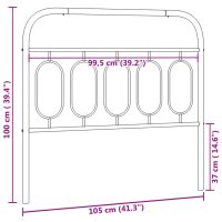 vidaXL Huvudgavel metall svart 100 cm - Bild 6