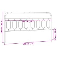 vidaXL Huvudgavel metall svart 193 cm - Bild 6