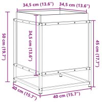 vidaXL Odlingslåda vaxbrun 40x40x50 cm massiv furu - Bild 10