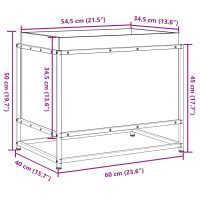 vidaXL Odlingslåda vaxbrun 60x40x50 cm massiv furu - Bild 10