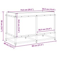 vidaXL Odlingslåda vaxbrun 80x40x50 cm massiv furu - Bild 10