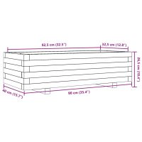 vidaXL Odlingslåda vit 90x40x26,5 cm massiv furu - Bild 10