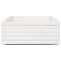 vidaXL Odlingslåda vit 110x60x26,5 cm massiv furu - Bild 6