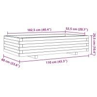 vidaXL Odlingslåda vit 110x60x26,5 cm massiv furu - Bild 10