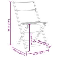 vidaXL Caféset 3 delar taupe tyg och massivt trä - Bild 12