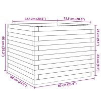 vidaXL Odlingslåda vit 60x60x46 cm massiv furu - Bild 10