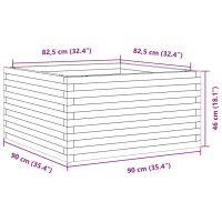 vidaXL Odlingslåda vit 90x90x46 cm massiv furu - Bild 10