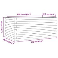 vidaXL Odlingslåda vit 110x60x46 cm vit massiv furu - Bild 10