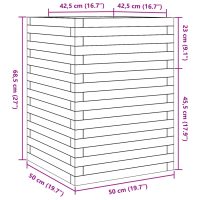 vidaXL Odlingslåda vaxbrun 50x50x68,5 cm massiv furu - Bild 10