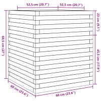 vidaXL Odlingslåda vit 60x60x68,5 cm massiv furu - Bild 10