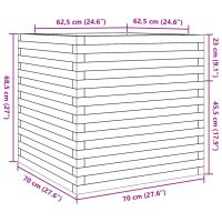 vidaXL Odlingslåda vit 70x70x68,5 cm massiv furu - Bild 10