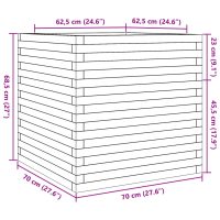 vidaXL Odlingslåda vaxbrun 70x70x68,5 cm massiv furu - Bild 10