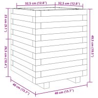 vidaXL Odlingslåda vaxbrun 40x40x49,5 cm massiv furu - Bild 10