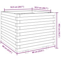 vidaXL Odlingslåda vit 60x60x49,5 cm massiv furu - Bild 10