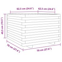 vidaXL Odlingslåda vit 70x70x49,5 cm massiv furu - Bild 10