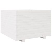 vidaXL Odlingslåda vit 80x80x49,5 cm massiv furu - Bild 2