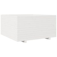 vidaXL Odlingslåda vit 90x90x49,5 cm massiv furu - Bild 2