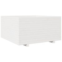 vidaXL Odlingslåda vit 90x90x49,5 cm massiv furu - Bild 7