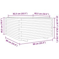 vidaXL Odlingslåda vit 90x90x49,5 cm massiv furu - Bild 10